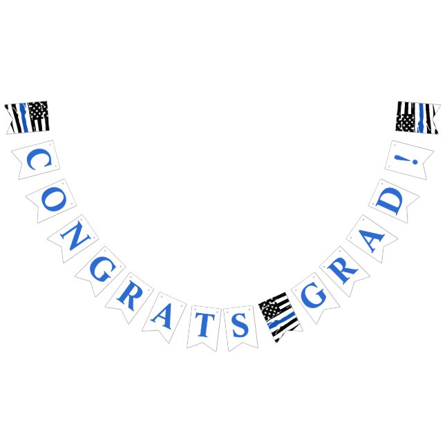 Police Officer Law Enforcement Congrats Grad  Bunting (All)