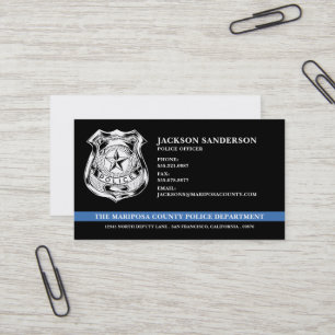 Police Officer Law Enforcement Custom Logo Business Card
