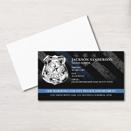 Police Officer Law Enforcement Custom Logo Business Card