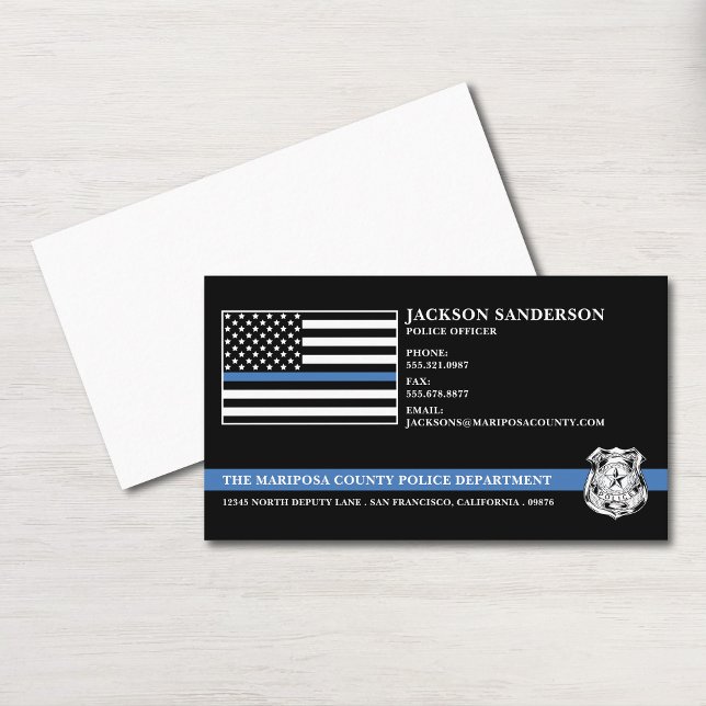 Police Officer Law Enforcement Custom Logo Business Card (Police Officer Law Enforcement Custom Logo Business Card)