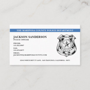 Police Officer Law Enforcement Department Logo Business Card