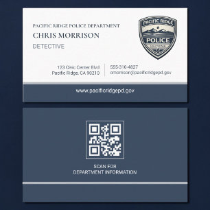 Police Officer Law Enforcement QR Code Business Card