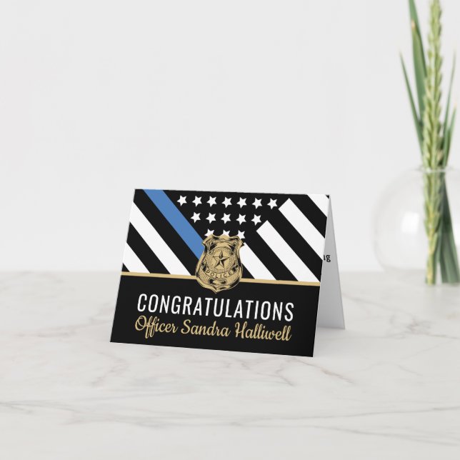 Police Officer Law Enforcement Retirement Card (Front)