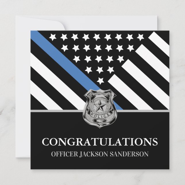 Police Officer Law Enforcement Retirement Card (Front)