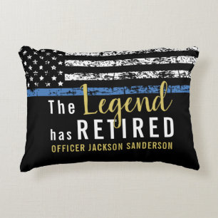 Police Officer Law Enforcement Retirement Decorative Cushion
