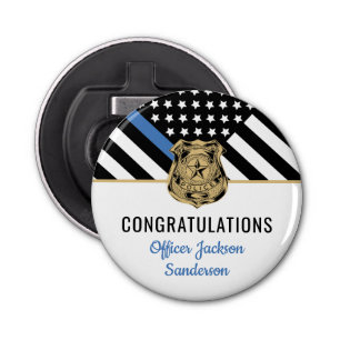 Police Officer Law Enforcement Retirement Party Bottle Opener