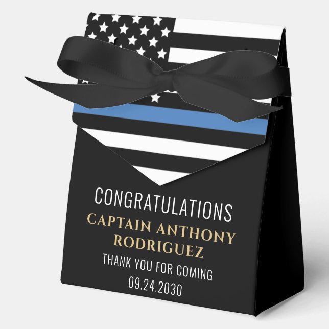 Police Officer Law Enforcement Retirement Party Favour Box (Front)