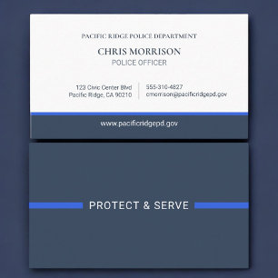 Police Officer Law Enforcement Thin Blue Line Business Card