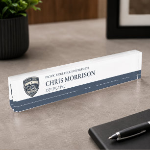 Police Officer Logo Nameplate