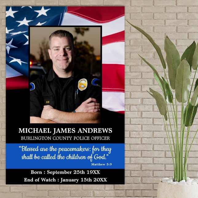 Police Officer Memorial Law Enforcement Funeral Poster (Creator Uploaded)
