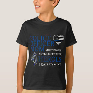 Police Officer Mum - Thin Blue Line Family T-Shirt