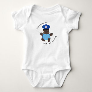 Police officer mummy baby bodysuit