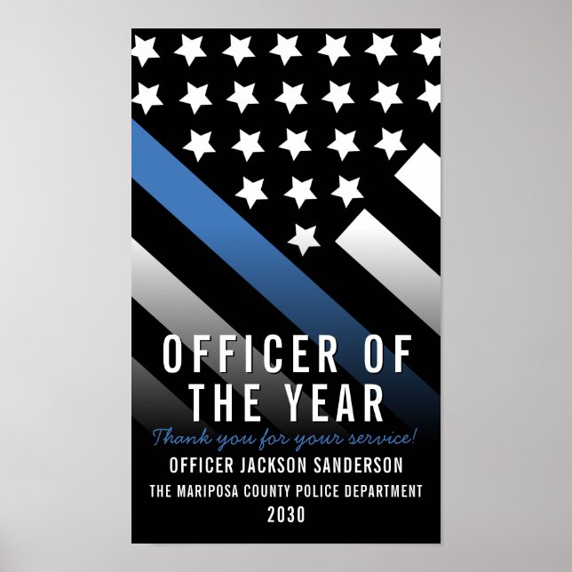 Police Officer of the Year Employee Appreciation Poster (Front)