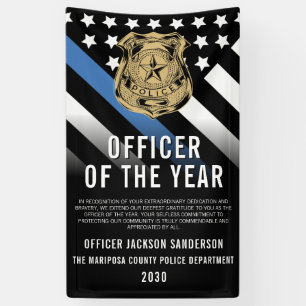 Police Officer of the Year Law Enforcement Logo Banner