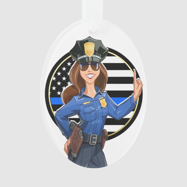 Police Officer Ornament (Front)