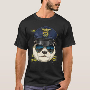 Police Officer Otter PD Cop Crime Scene Sea Animal T-Shirt