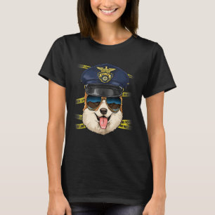 Police Officer Pembroke Welsh Corgi PD Cop Crime S T-Shirt