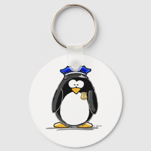 Police Officer Penguin Key Ring