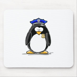 Police Officer Penguin Mouse Mat