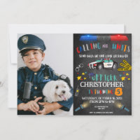 Police Officer Police Birthday Custom Photo