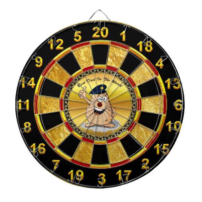 Police officer potato with a blue police hat dartboard (Front)