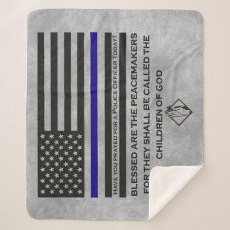 Police Officer Prayer Blessed By God Peacmakers Sherpa Blanket