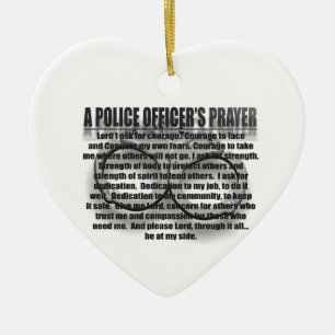 Police Officer Prayer Ceramic Tree Decoration