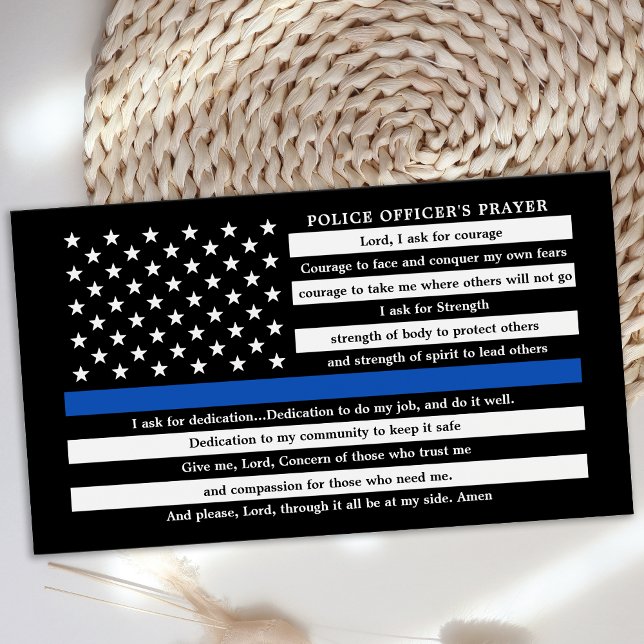 Police Officer Prayer Thin Blue Line Cards (Creator Uploaded)