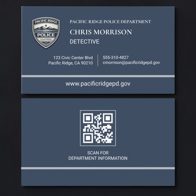 Police Officer QR Code Business Card (Creator Uploaded)