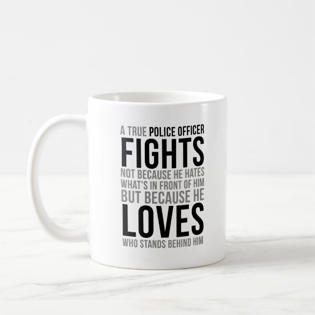 Police Officer Quotes Coffee Mug (Left)