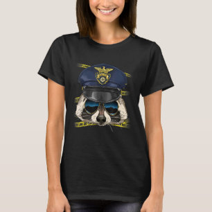 Police Officer Racoon PD Cop Crime Scene Racoon T-Shirt