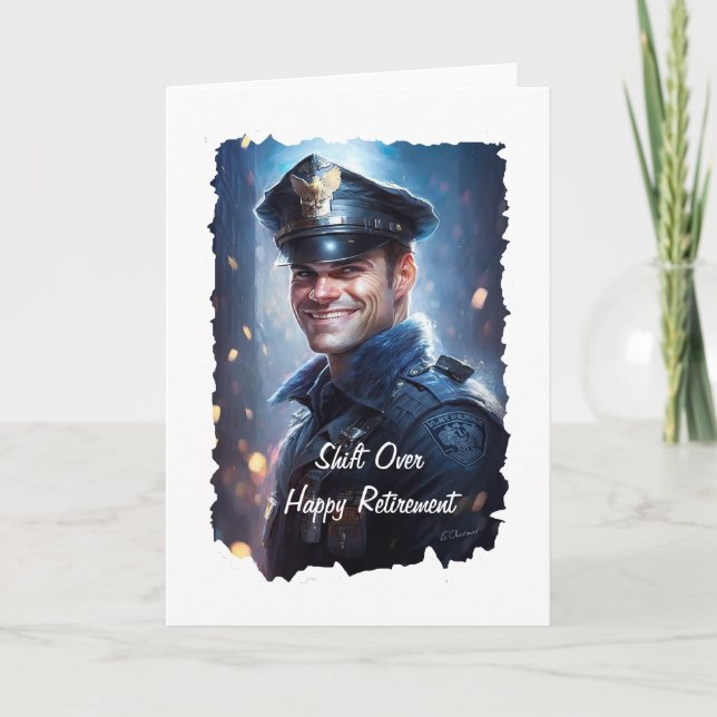Police Officer Retirement Card for Cops (Front)