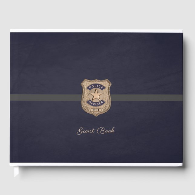 Police Officer Retirement Guest Book (Front)