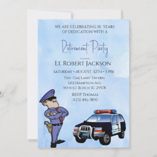 Police Officer Retirement Invitation
