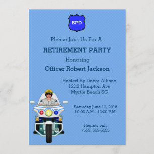 Police Officer Retirement Invitation