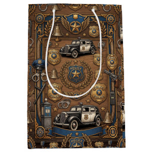 Police Officer Retirement or Birthday Party Medium Gift Bag