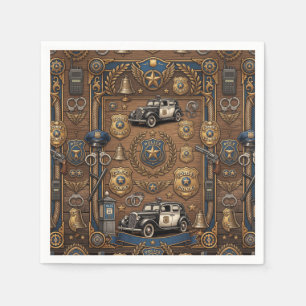 Police Officer Retirement or Birthday Party Napkin