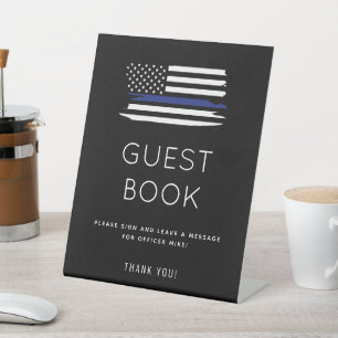 Police Officer Retirement Party Guest Book Sign