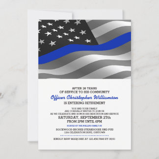 Police Officer Retirement Party Invitation