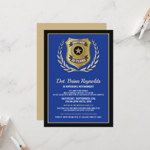 Police Officer Retirement Party Invitation