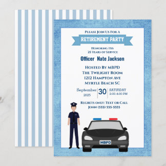 Police Officer Retirement Party Invitation