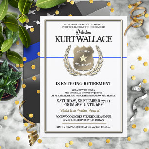 Police Officer Retirement Party Invitation