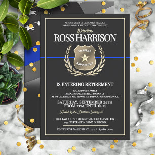 Police Officer Retirement Party Invitation