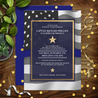 Police Officer Retirement Party Invitation