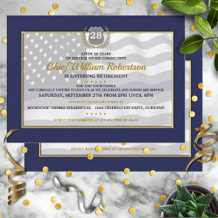 Police Officer Retirement Party Invitations