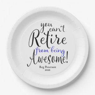 Police Officer Retirement Party Paper Plate