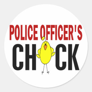 Police Officer’s Chick 1 Classic Round Sticker