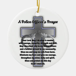 Police Officer’s Prayer Ceramic Tree Decoration