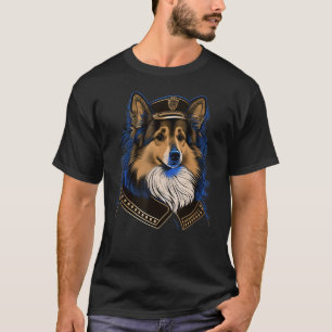 Police Officer Shetland Sheepdog Cop dog on Police T-Shirt