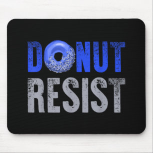 Police Officer Shirt Thin Blue Line Doughnut Resis Mouse Mat